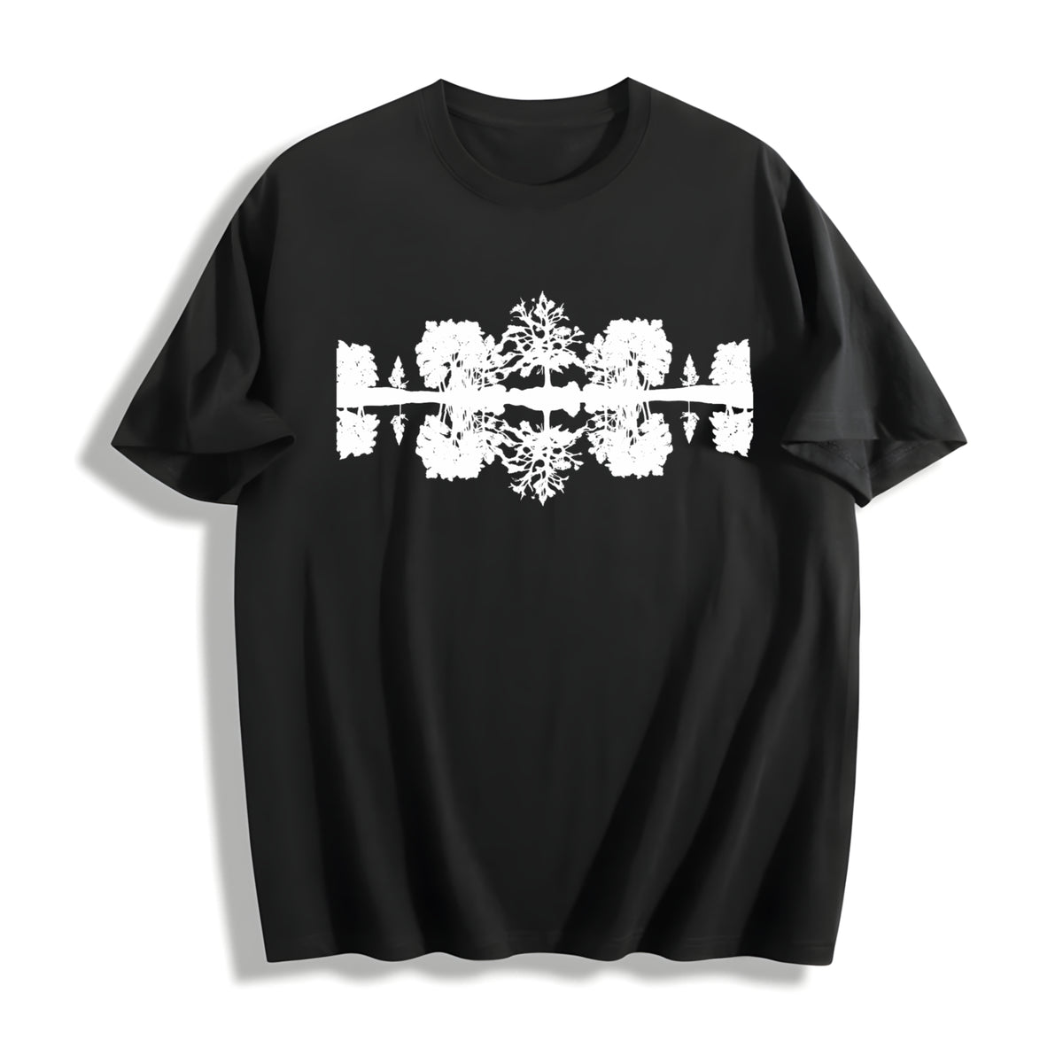 Reflection Cotton T-Shirt - Black