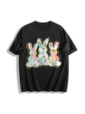 Brushstroke Cotton T-Shirt - Black