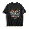 Heart-shaped Sea Sunlight Sports Luokeren Special Review Cotton T-Shirt - Black