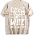 Funny Daughter Wife Slogan Vintage Washed T-Shirt - Beige