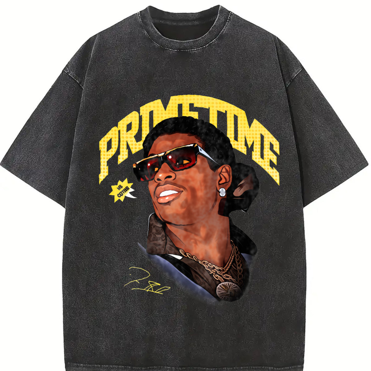 Deion Prime "We Coming" Coach Vintage Graphic T Shirt Crewneck Cotton