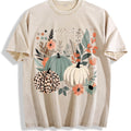 Boho Pumpkins Fall Vintage Washed T-Shirt - Beige