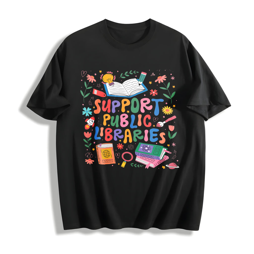 Support Public Libraries Cotton T-Shirt - product view