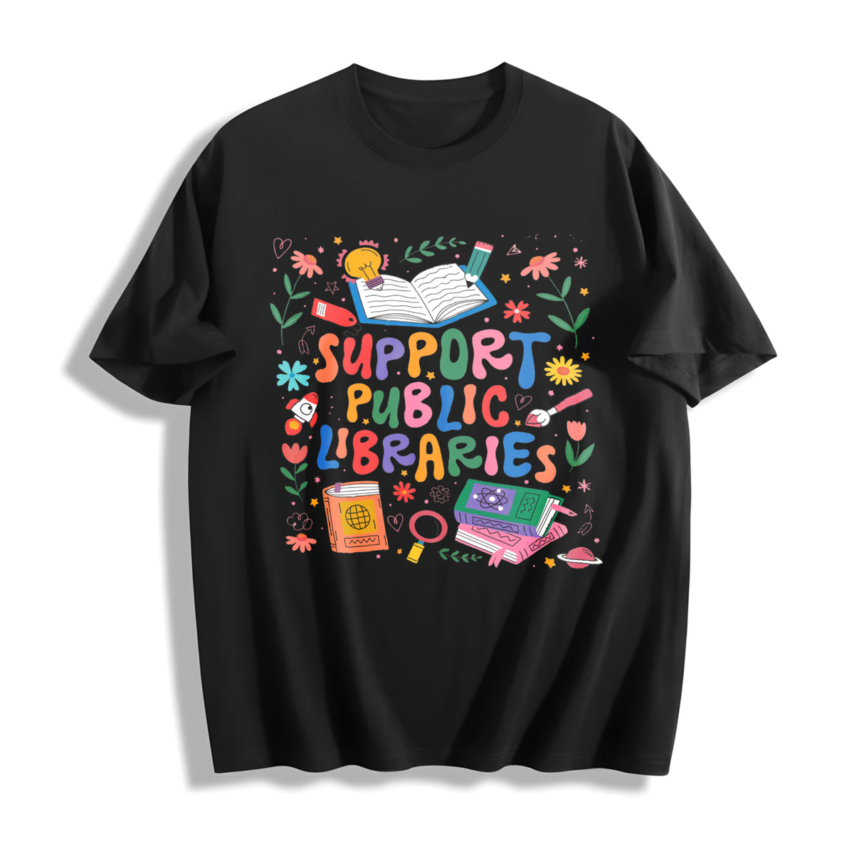 Support Public Libraries Cotton T-Shirt - product view