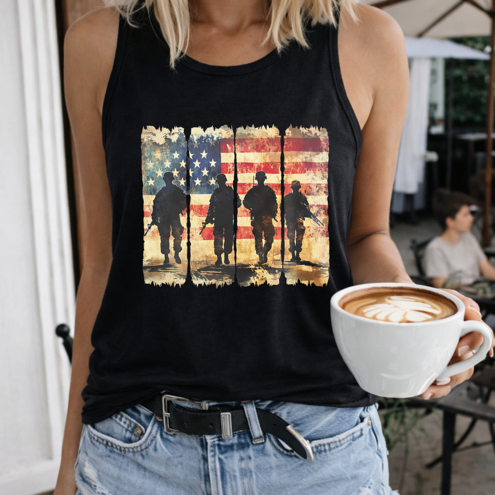 Land Of The Free Women's Tank Top - Black