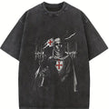 valentine shirts Retro Baldwin IV "The Leper King" The Crusader King and His Holy Army Vintage Washed T-Shirt Hoodie Tank Top Sweatshirt |  Jerusalem Cross Medieval Christian Streetwear | Medieval Cross Armor Glory of God Outfit