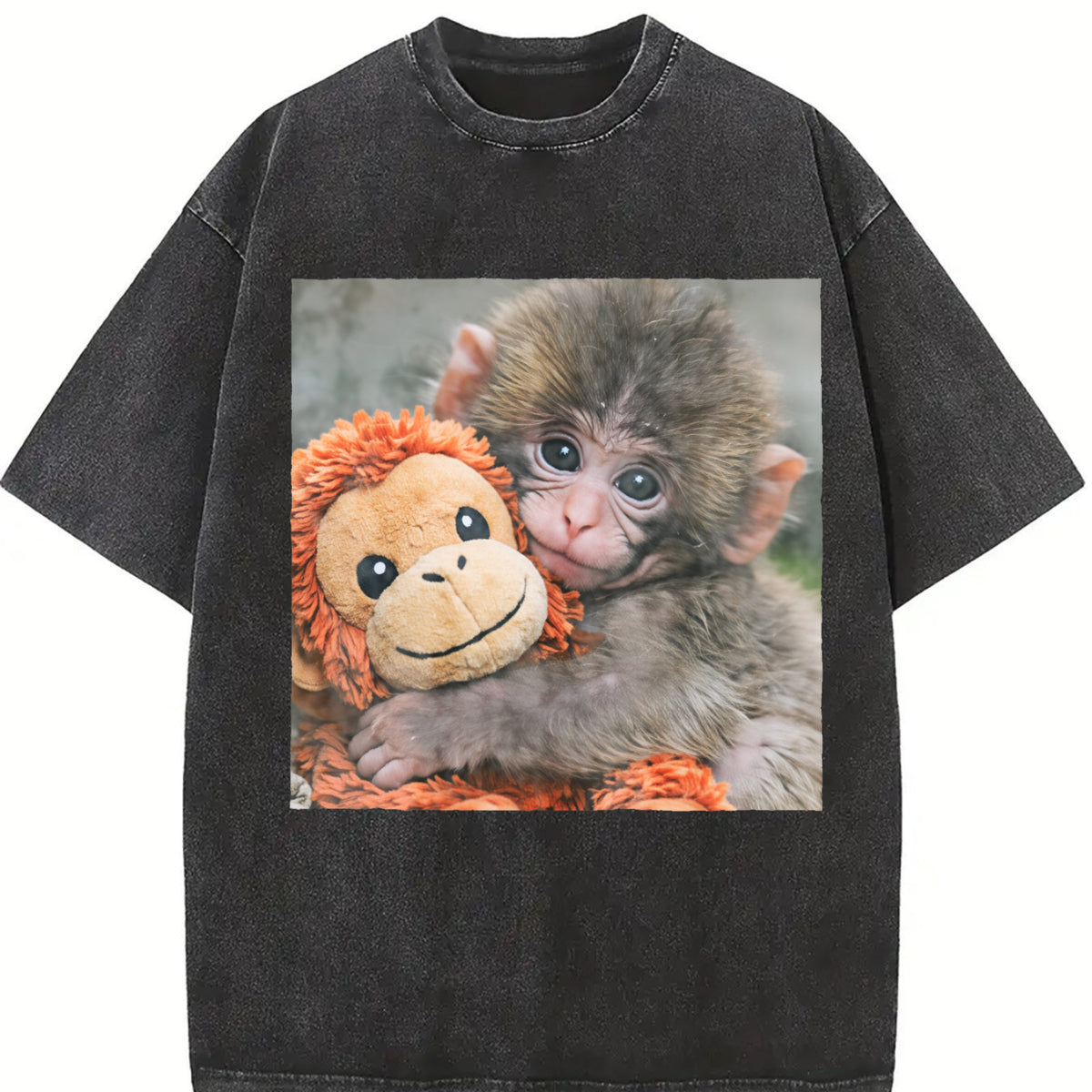 Punch Monkey Crew neck T-Shirt,High-Quality Print,Casual Comfort Breathable Short Sleeve for Men and Women's Top Daily Wear