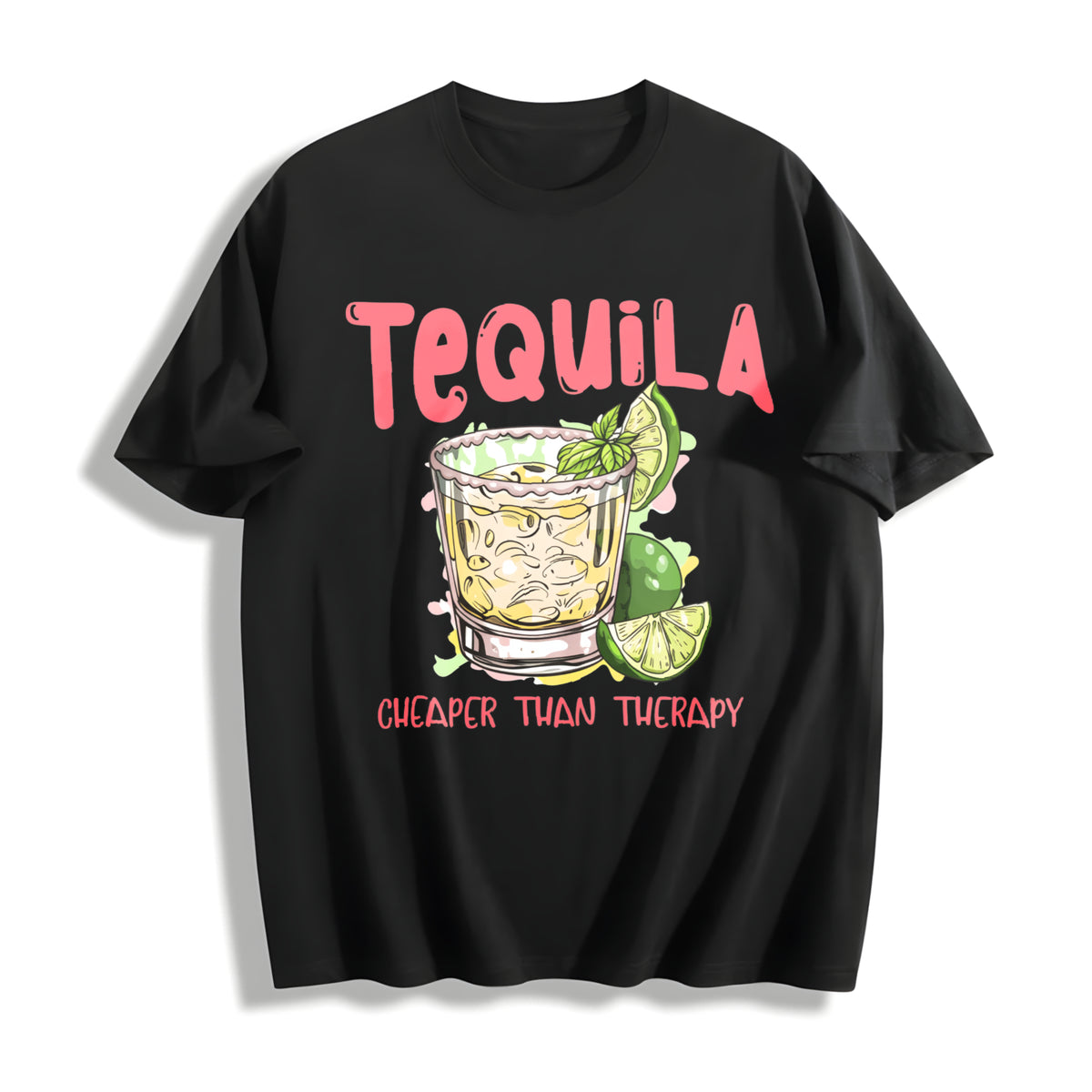 Tequila Funny Drinking Cotton T-Shirt - product view
