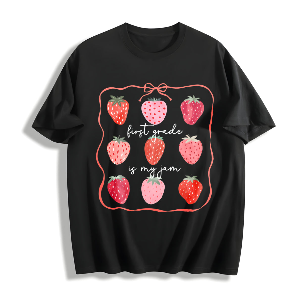 First Grade Teacher Cotton T-Shirt - Black