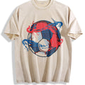 Global Soccer Fan Vintage Washed T-Shirt - Beige