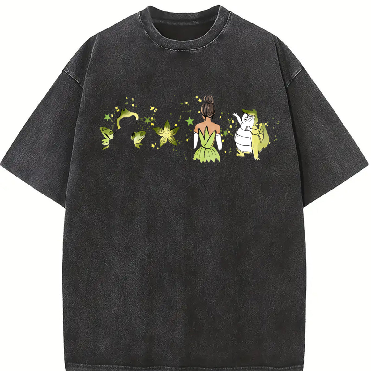 Comfort Colors New Orleans Princess Shirt, Watercolor Frog Bayou Tee, Retro Nola Girl Trip, Fairytale Aesthetic, Magic Vacation Outfit