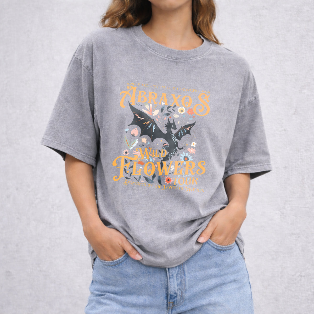Abraxos Flower Vintage Washed T-Shirt - product view