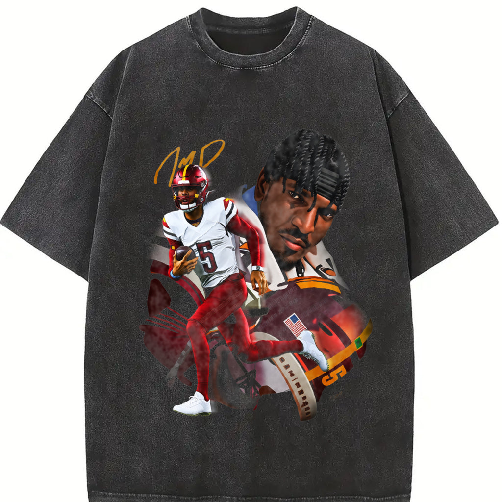 Jayden Daniels T-Shirt Washington Rookie Star Custom Graphic Football Tee