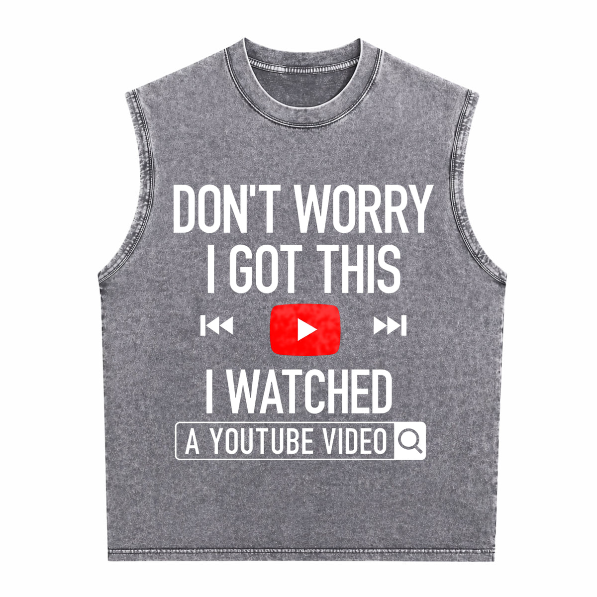 Funny Diy Mechanic Engineer Garage Humorous Father's Day Men's Washed Tank Top - product view