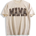 Leopard Mama Mothers Day Mom Mama Vintage Washed T-Shirt - Beige