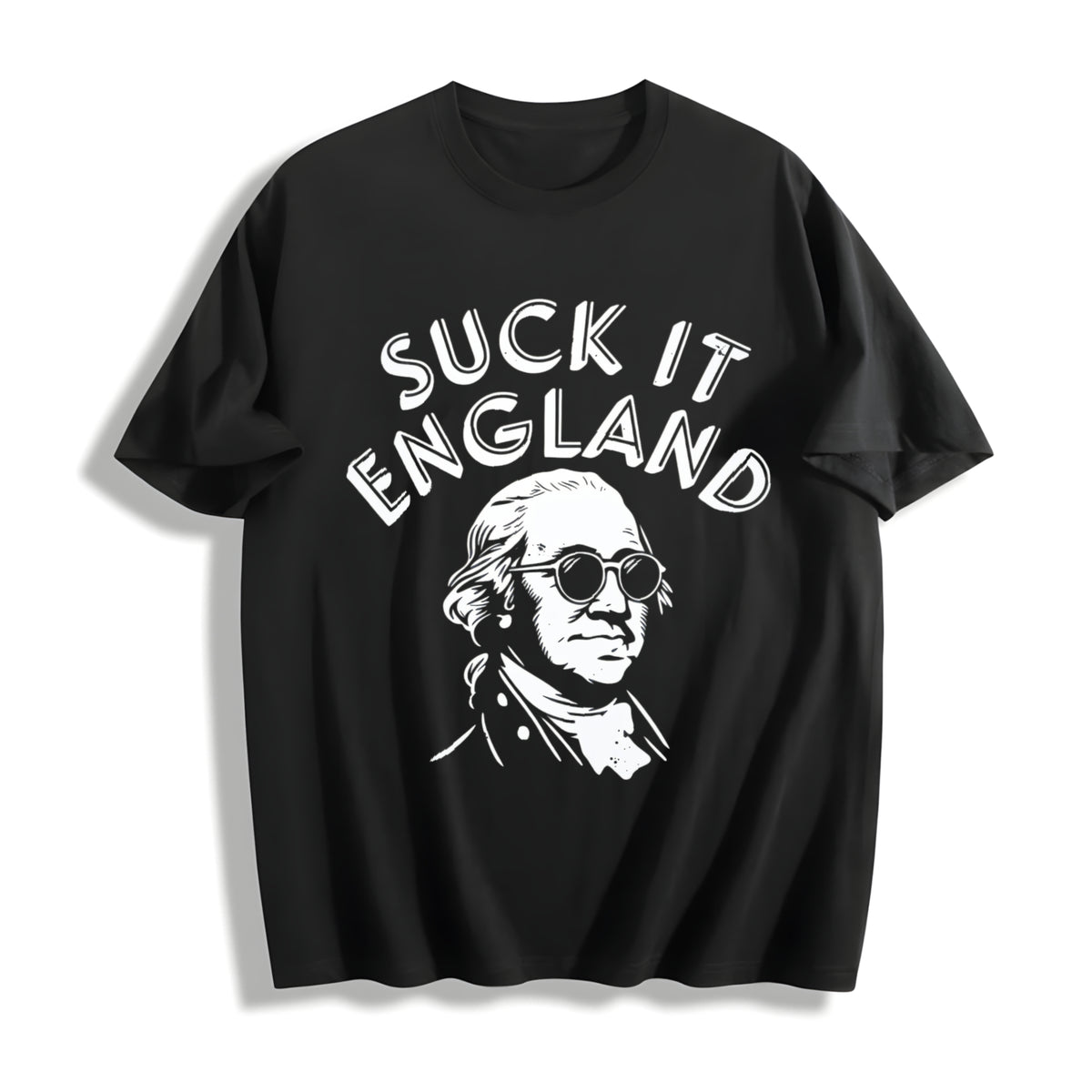 Suck It England - - Funny 4th Of July Cotton T-Shirt - Black