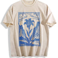 Lily Flower Vintage Washed T-Shirt - Beige