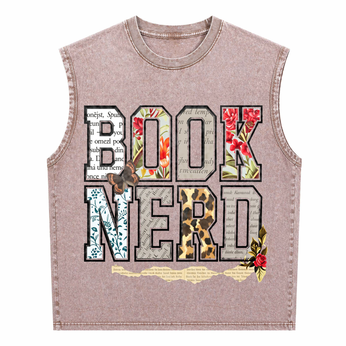 Book Nerd Bookish Lover For Booktok Librarian Idea Men's Washed Tank Top - product view