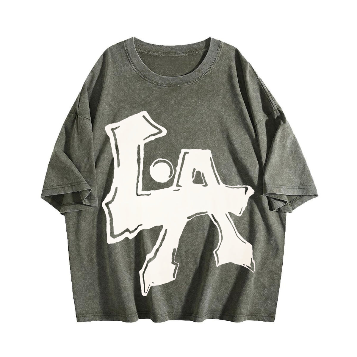 LA Flowers To Make Old Vintage Washed T-Shirt - product view