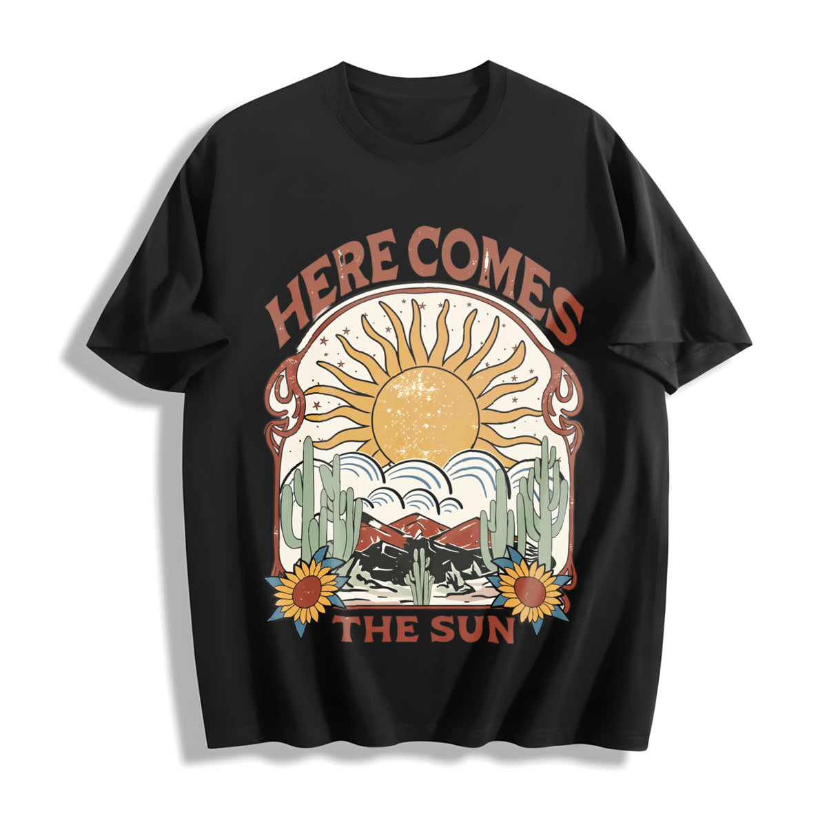 Alphabets Cotton T-Shirt - Black