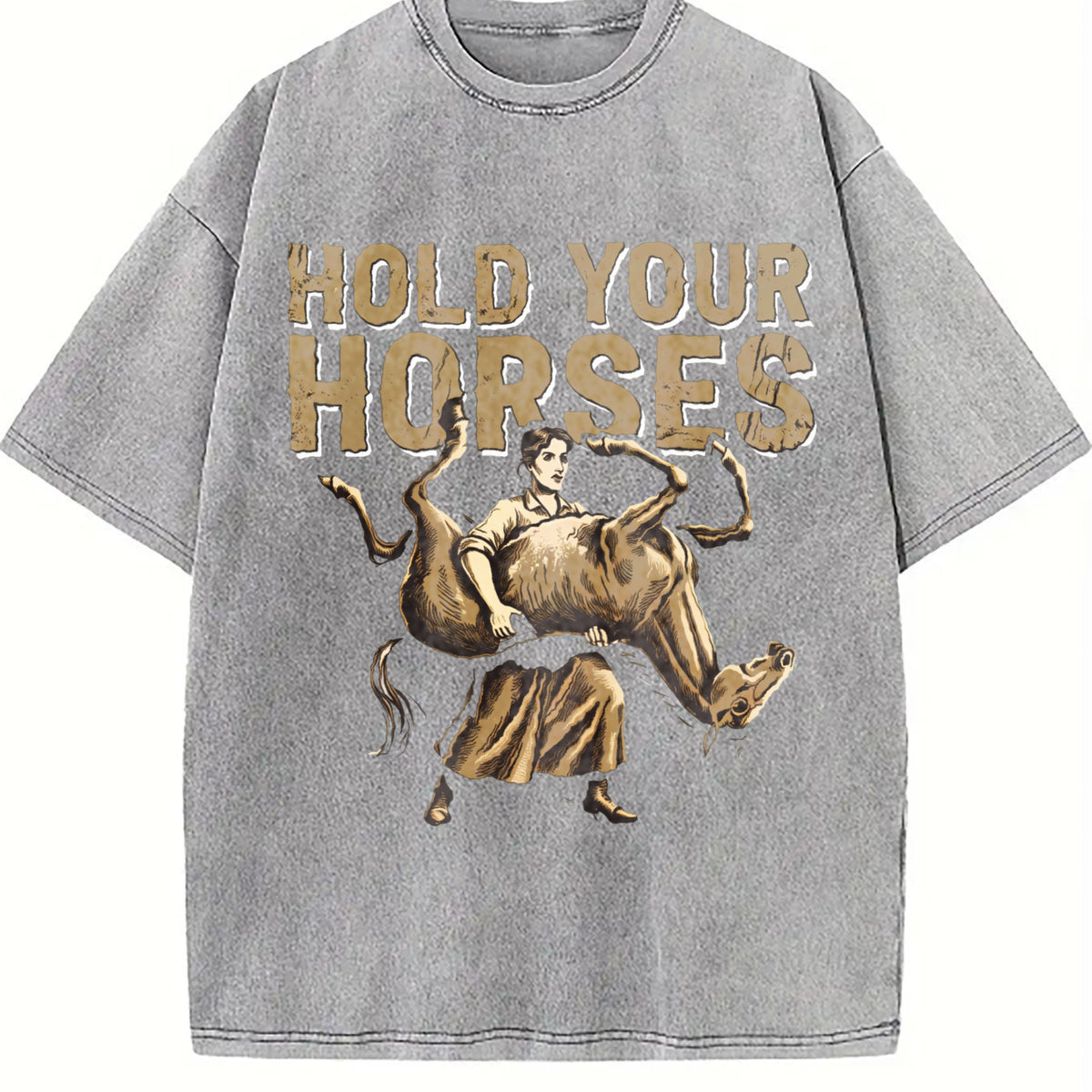 Hold Your Horses Cowboy Frog Vintage Washed T-Shirt - product view