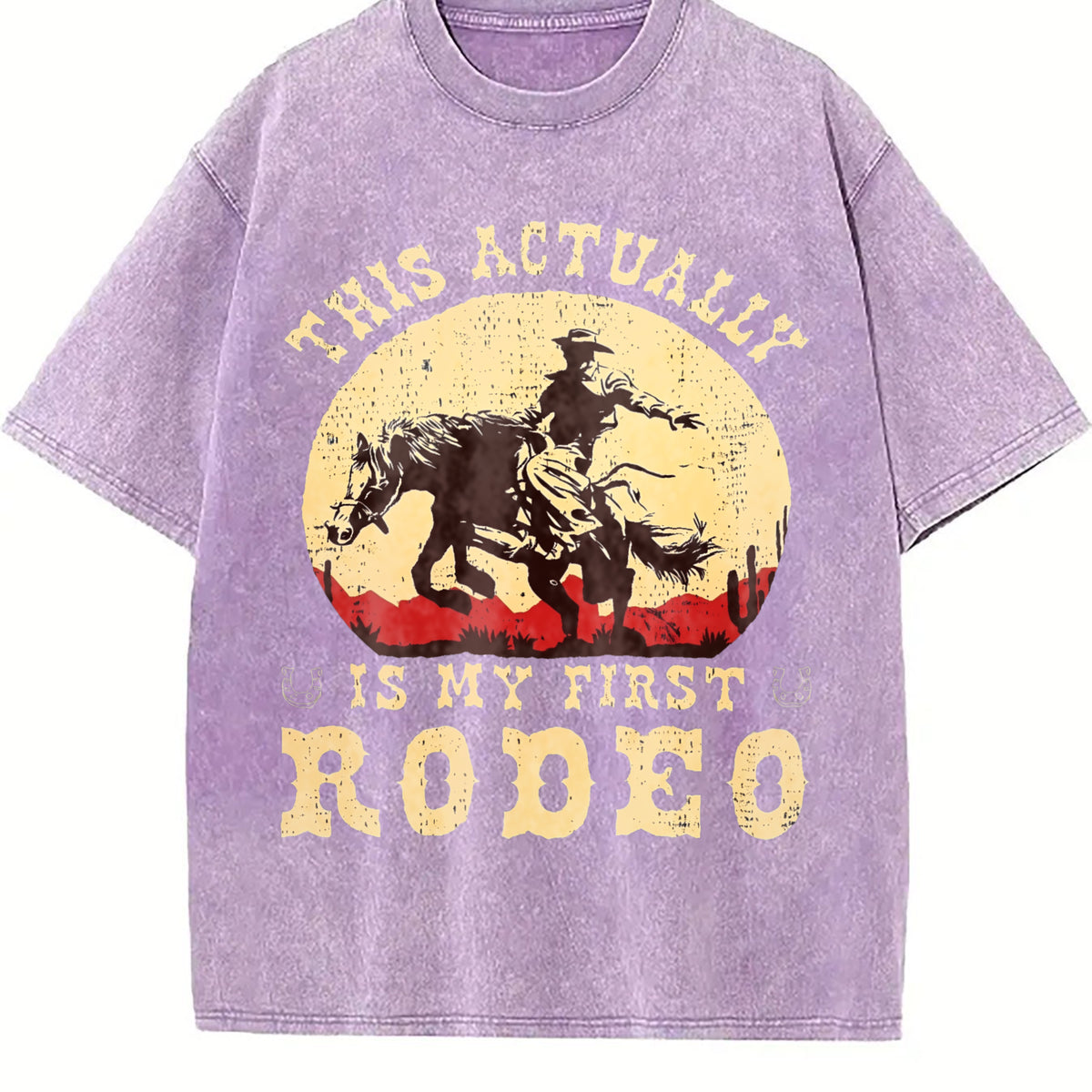Western This Actually Is My First Rodeo Cowboy Vintage Washed T-Shirt - product view