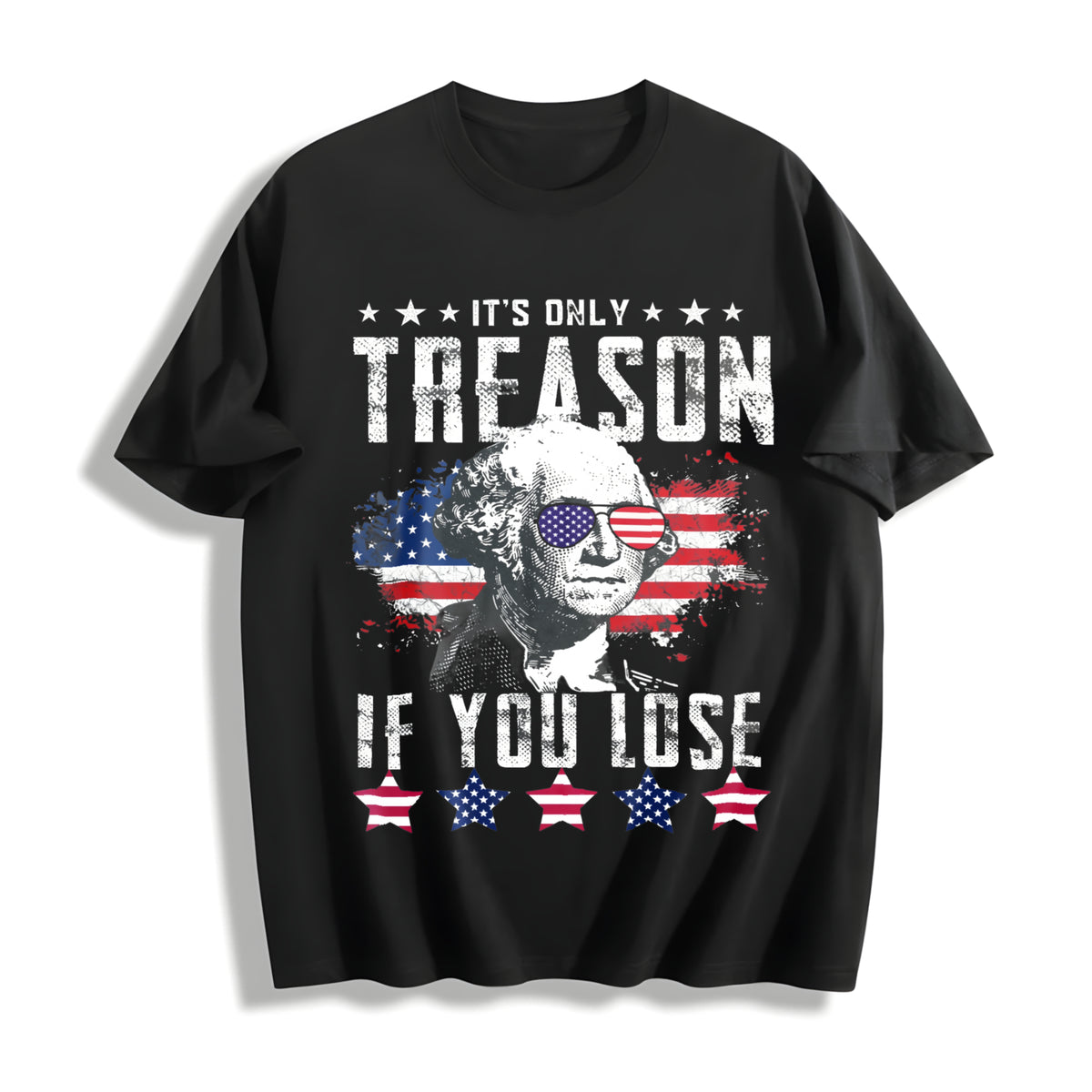 Funny 4th Of July Cotton T-Shirt - Black