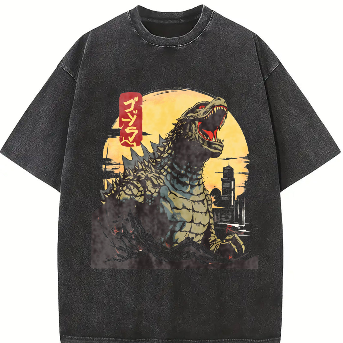 valentine shirts Men's Godzillaed Japanese Monster T-Shirts Wave Clothing Summer Classic Short Sleeves T-Shirt O Neck Hip Hop Pattern Tshirt Hot