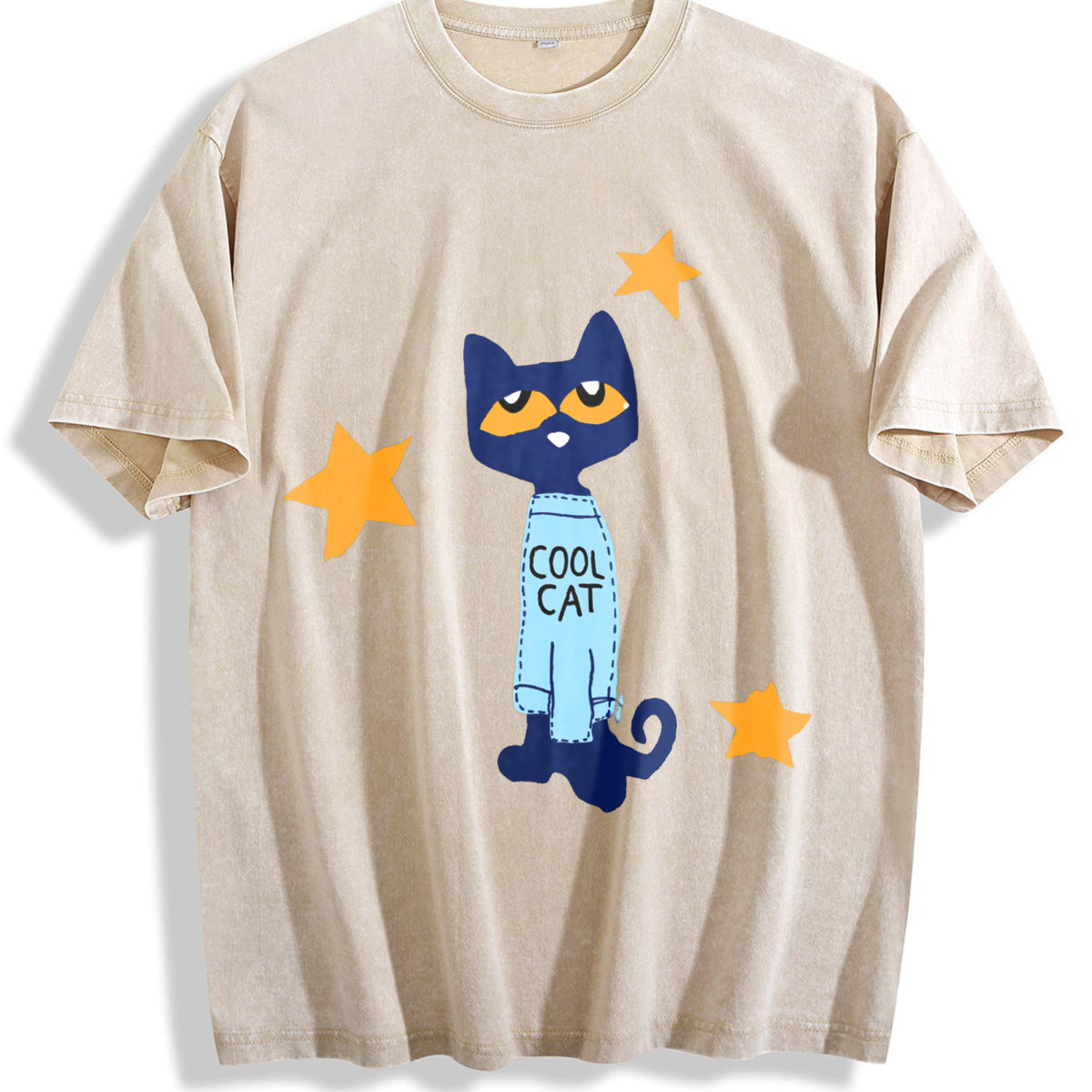 Old Vintage Washed T-Shirt - Beige