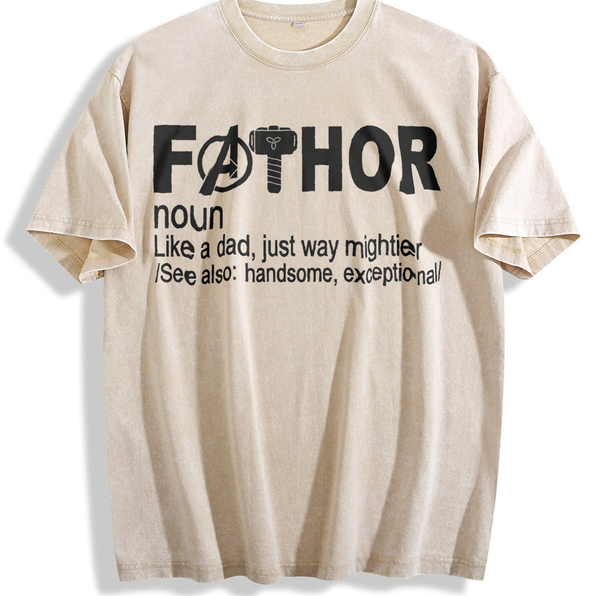 Fathor Vintage Washed T-Shirt - Beige