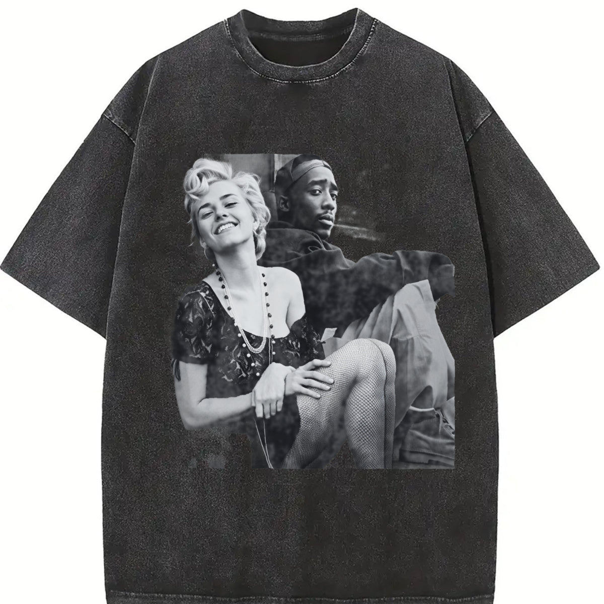 Marilyn Monroe and 2Pac Cotton Unisex Tshirt Streetwear