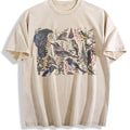 Boho Bird Vintage Washed T-Shirt - Beige