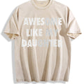 Awesome Like My Daughter Funny Fathers Day Awesome Dad Vintage Washed T-Shirt - Beige