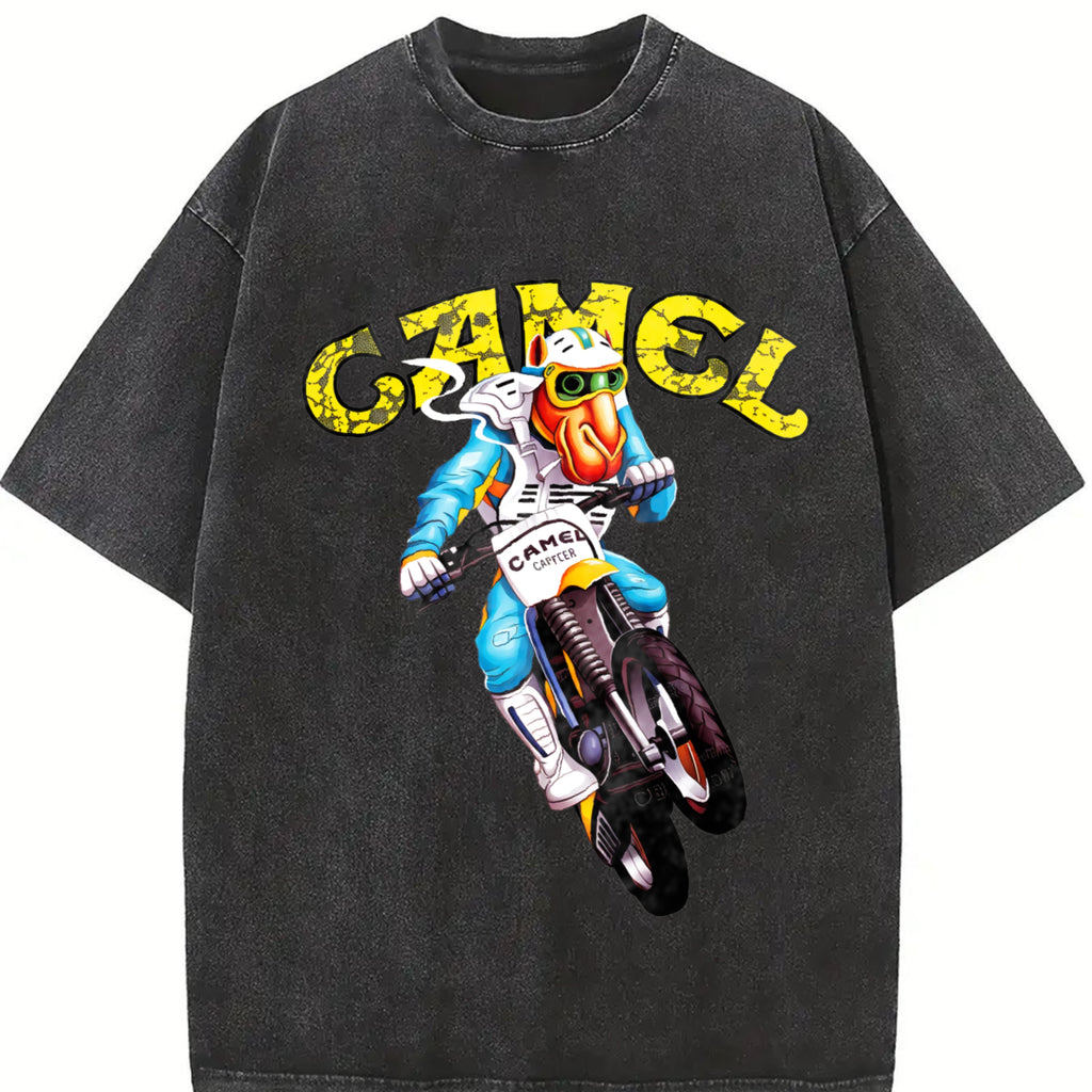 Joe Camel T-Shirt Joe Camel Dirt Bike Supercross Vintage AD Custom Graphic Tee