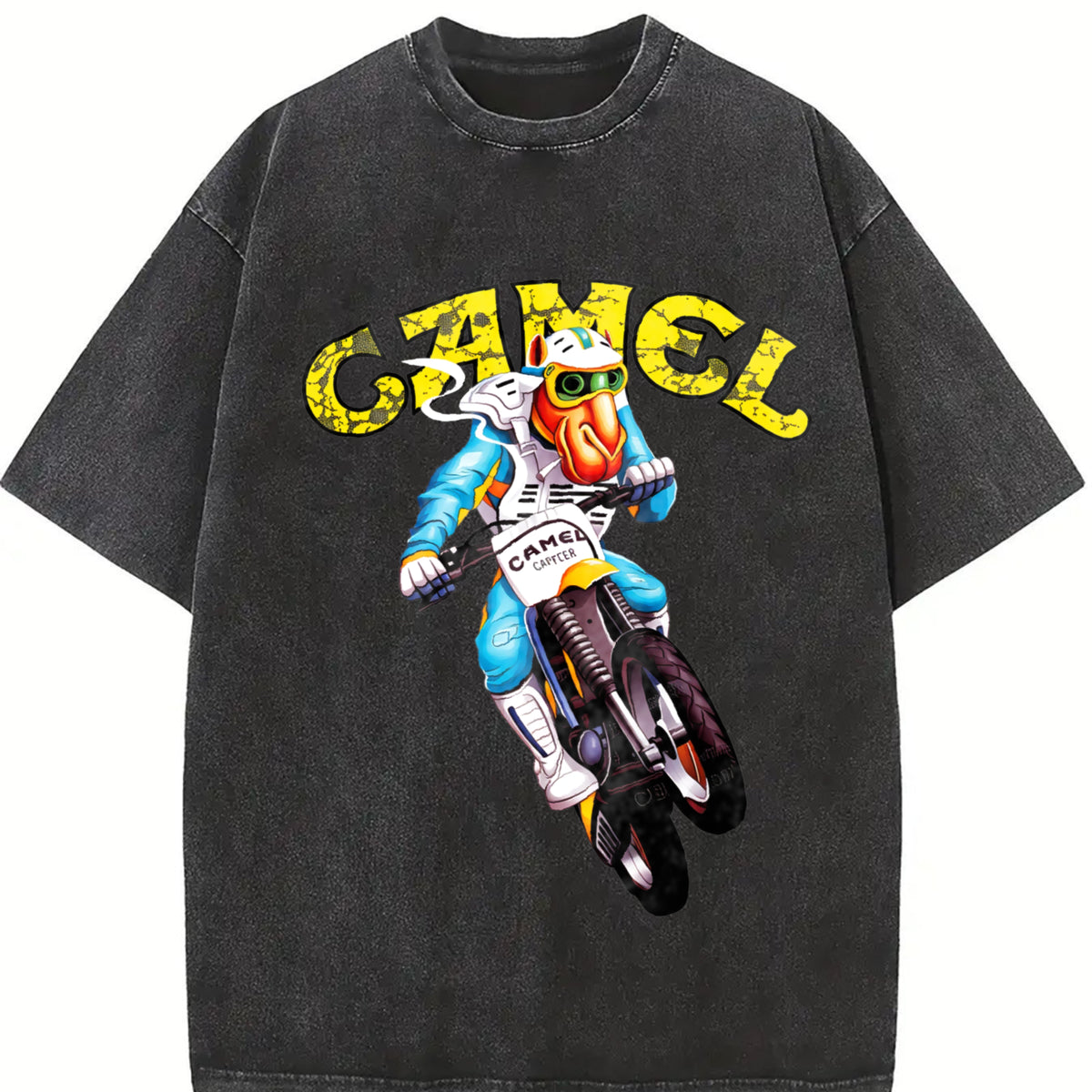 Joe Camel T-Shirt Joe Camel Dirt Bike Supercross Vintage AD Custom Graphic Tee
