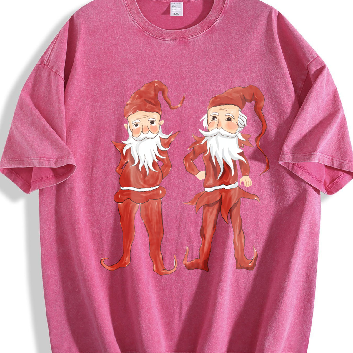 Christmas Elves Teenager Vintage Washed T-Shirt - product view