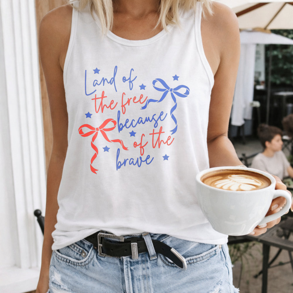Land Of The Free Because Of The Brave Women's Tank Top - product view