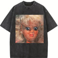 Funny Retro Style Washed Crew Neck T-Shirt,Unisex Fashion Graphic Tee,Streetwear Clothing,Trendy Outfit FO220910