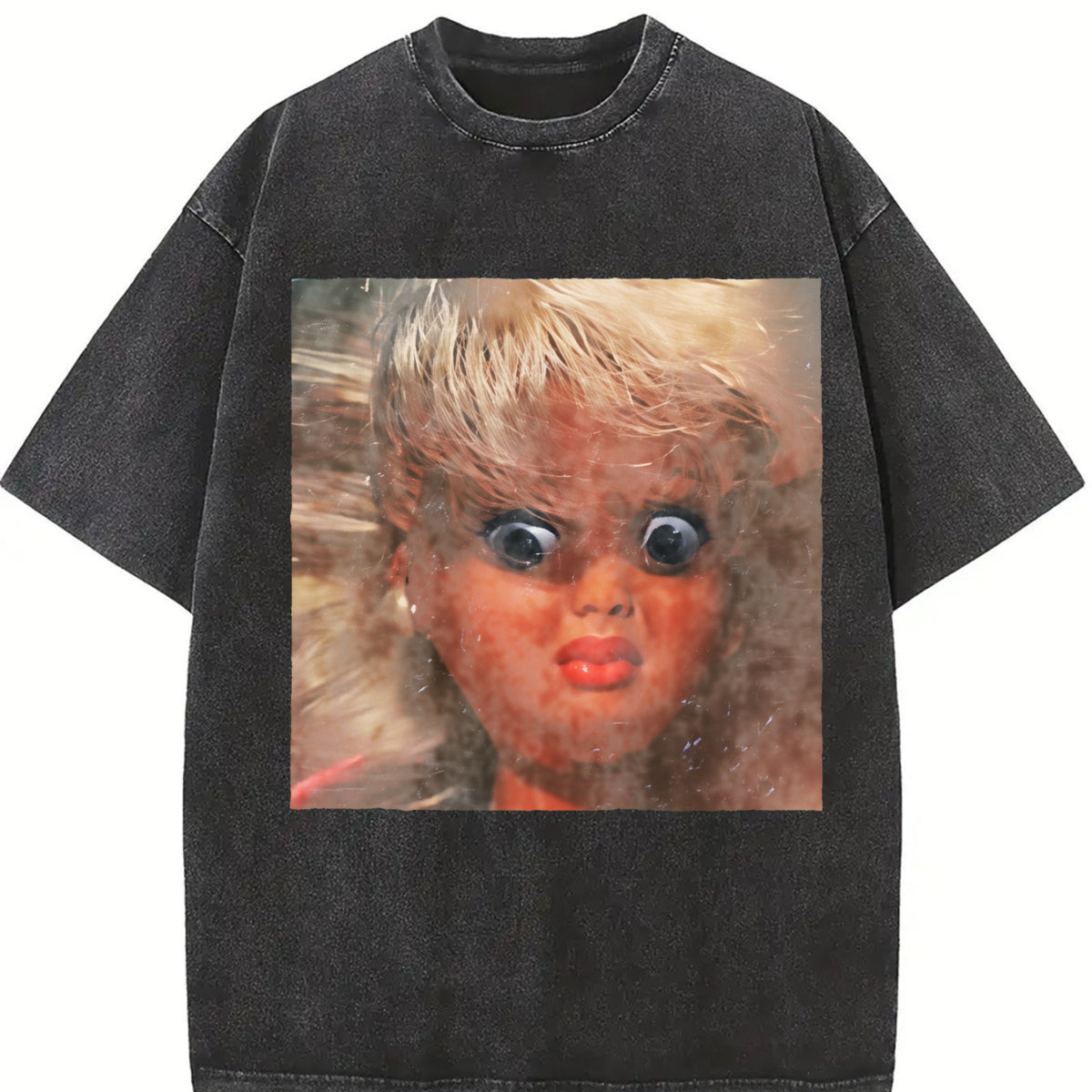 Funny Retro Style Washed Crew Neck T-Shirt,Unisex Fashion Graphic Tee,Streetwear Clothing,Trendy Outfit FO220910