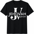 Jehovah Witnesses Letters Cotton T-Shirt - Black
