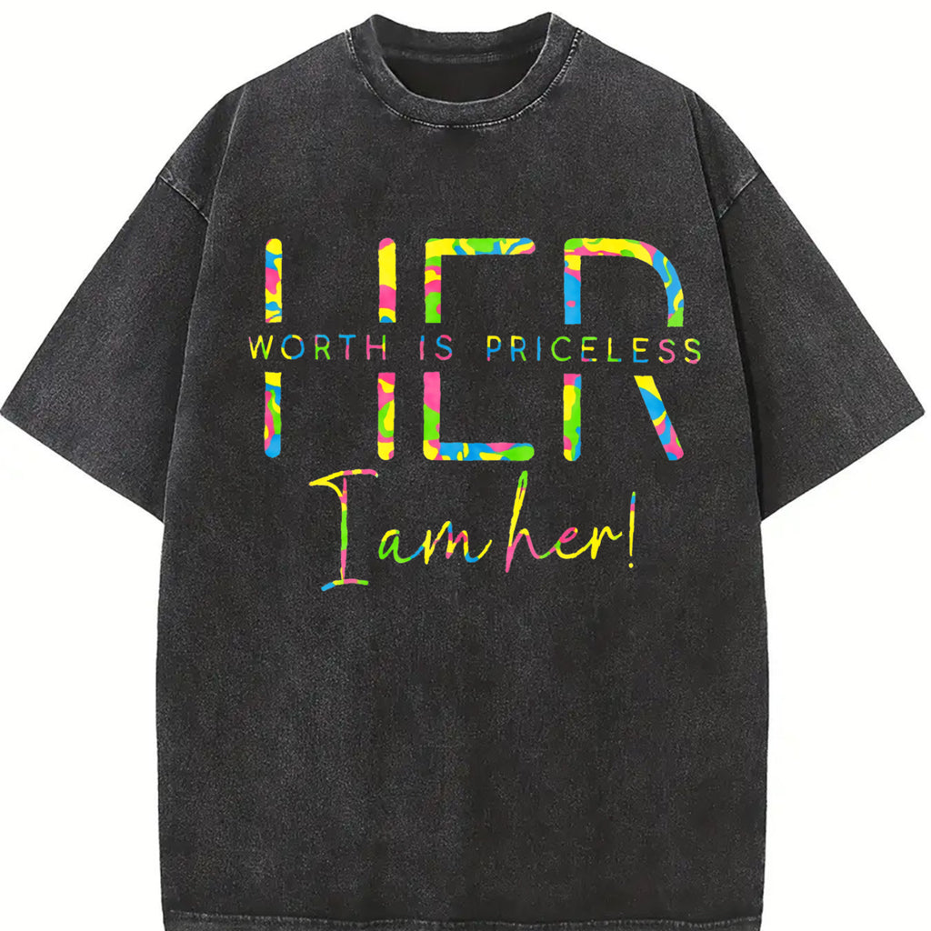Women's Letter Print Casual Round Neck T Shirt Short Sleeve Summer Wear for Daily Vacation Outdoor Ladies Clothing
