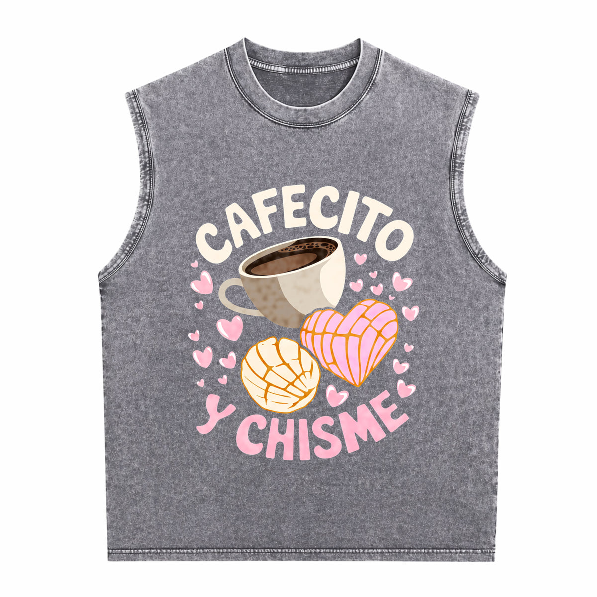 Latina Mexican Baked Concha Pastry Conchas Men's Washed Tank Top - product view