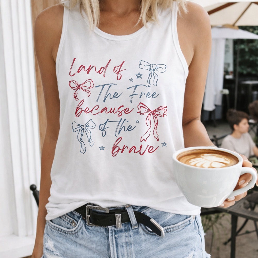 Land Of The Free Because Of The Brave Women's Tank Top - product view