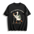 Off To Regulate Emotions Cotton T-Shirt - Black