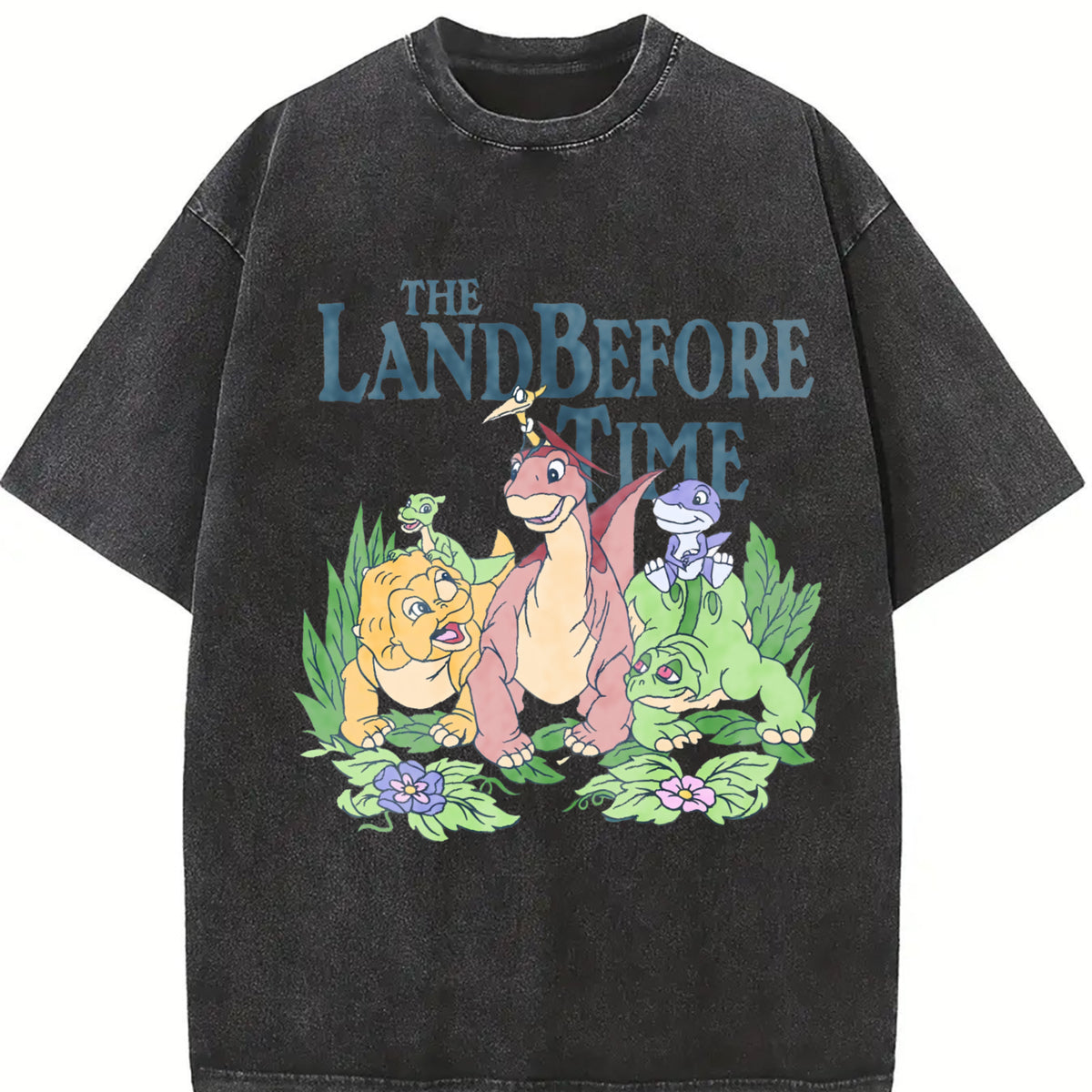 The Land Before Time Pastel Dinosaur Friends Comfort Color Shirt, Cotton Unisex Shirt, Crew Neck, Menswear Top, Womenswear Top Underwear Streetwear