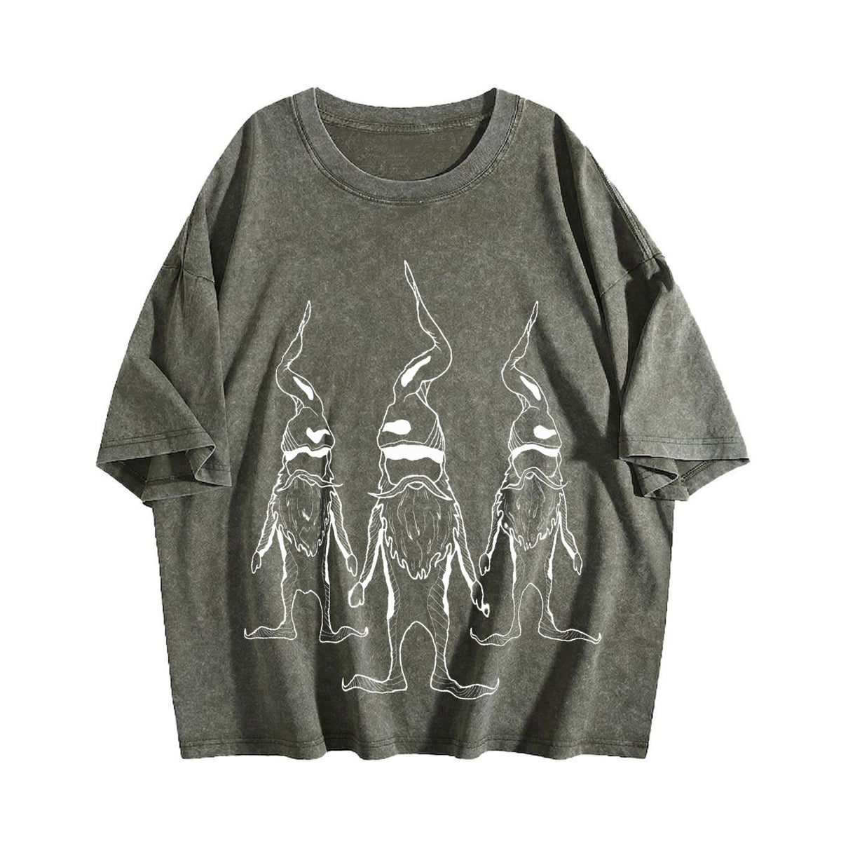 1800s Christmas Elf Cool Vintage Washed T-Shirt - product view