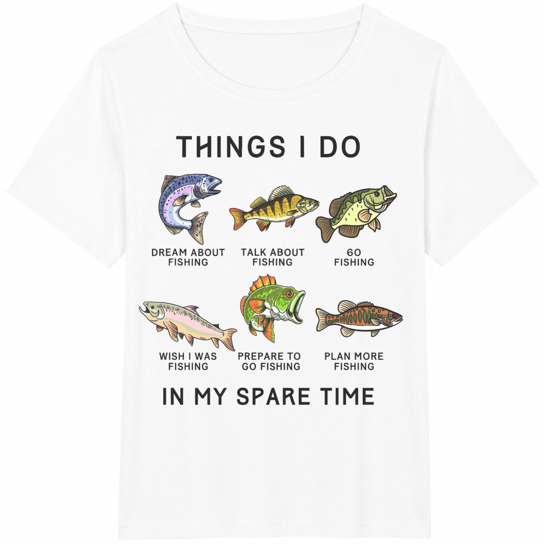 Funny Fishing Cotton T-Shirt - product view