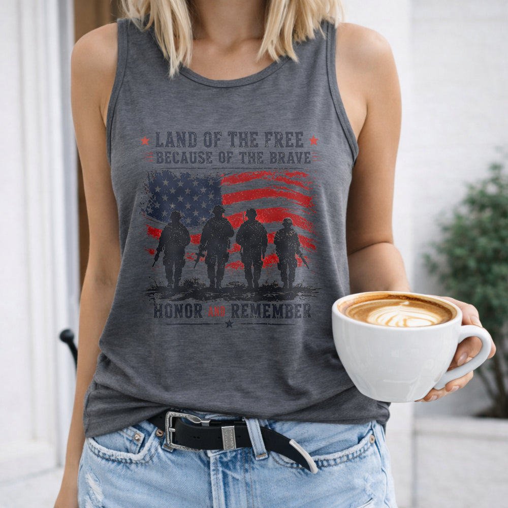 Land Of The Free Because Of The Brave Women's Tank Top - product view