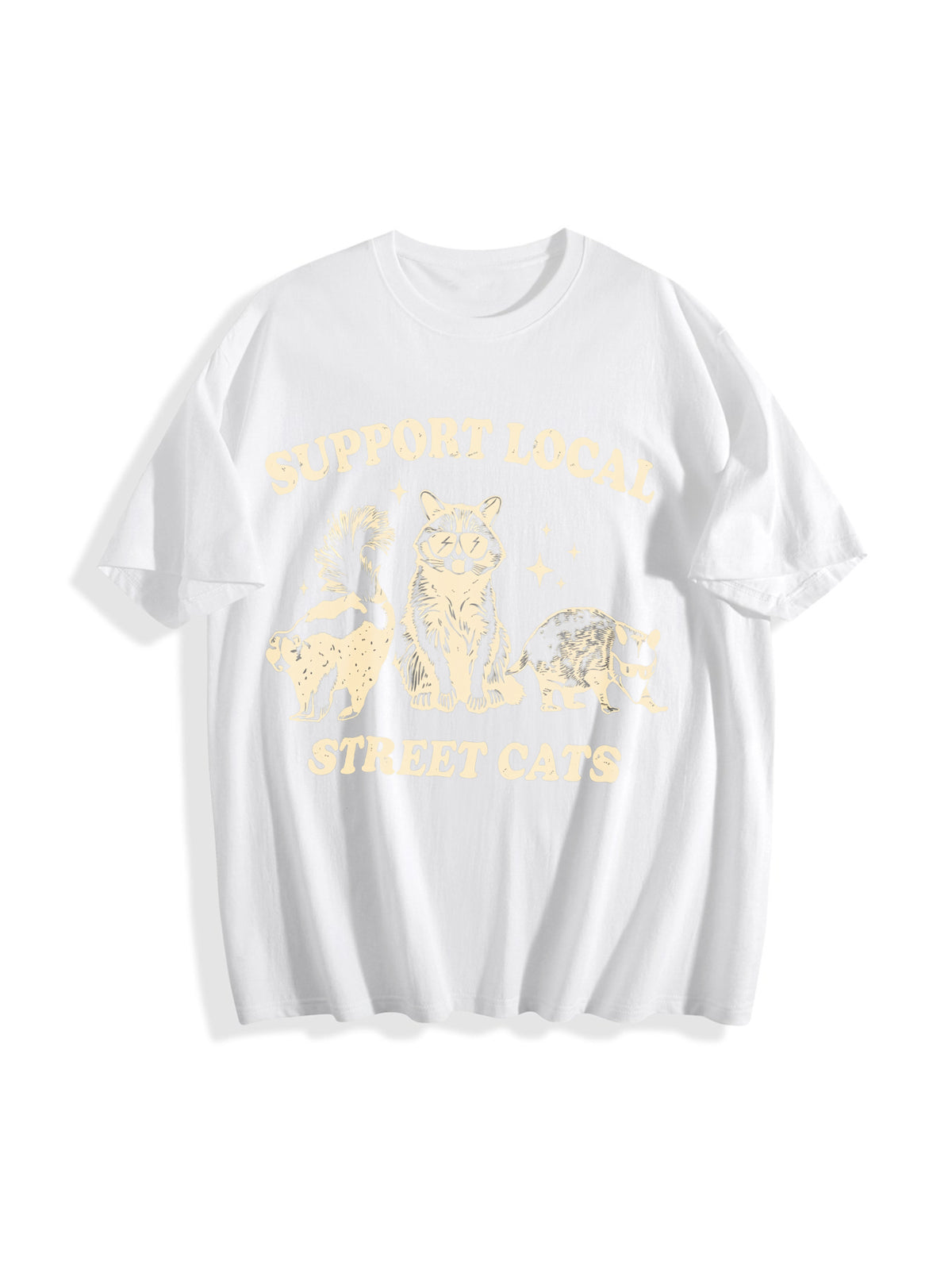 Support Local Cats Cotton T-Shirt - product view