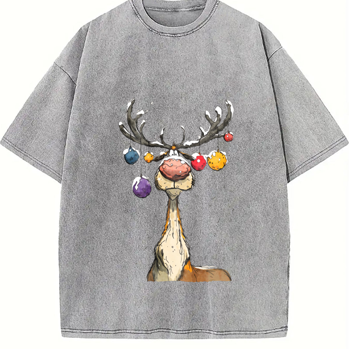 Reindeer Vintage Washed T-Shirt - product view